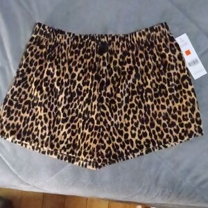 Just Be Leopard Print Sleep Shorts